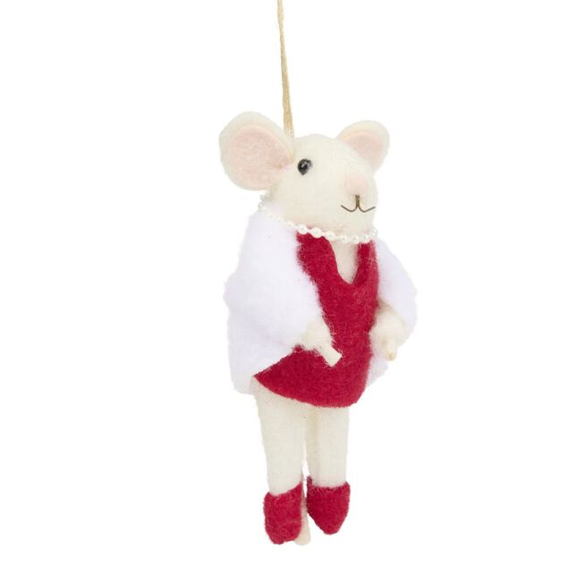 Souris &agrave; suspendre de No&euml;l H12cm (12 mod&egrave;les)