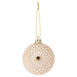 Rosace à suspendre rose clair et doré Ø6cm