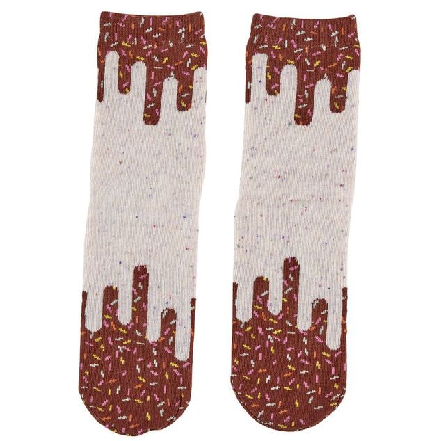 Chaussette fantaisie marron