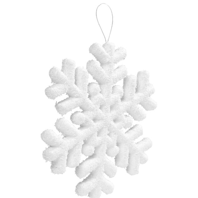 Flocon de neige blanc &agrave; suspendre &oslash;20 cm