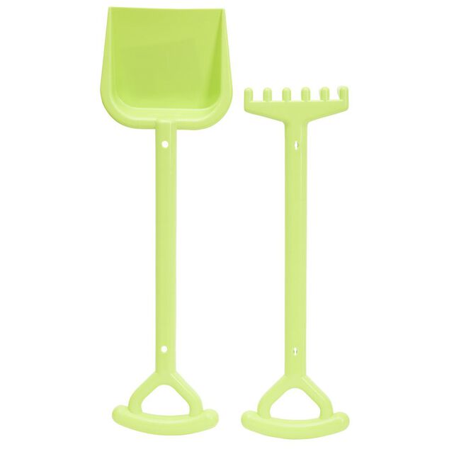 Pelle avec r&acirc;teau de plage plastique