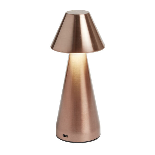 Lampe de table Conni USB tactile orange &Oslash;9,5xH22,5cm