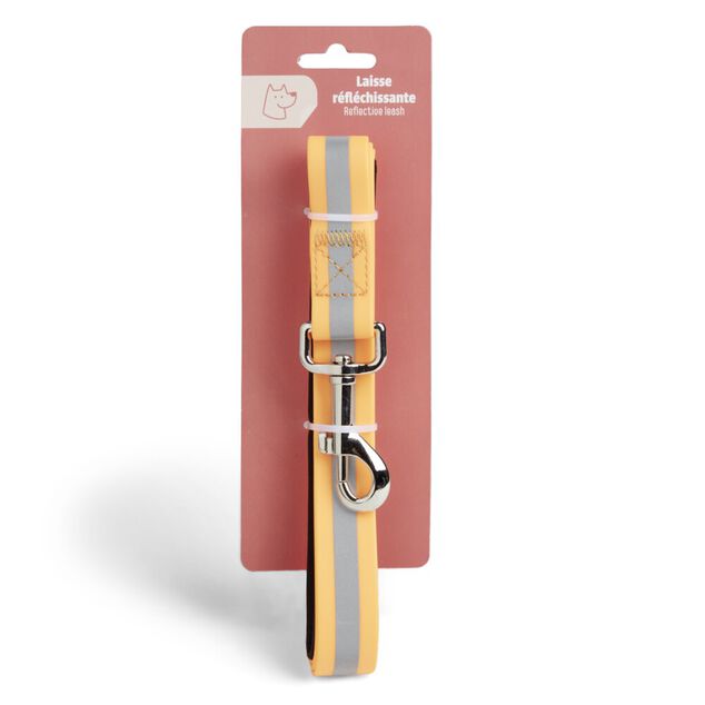 Laisse r&eacute;fl&eacute;chissante pour chien 120cm orange