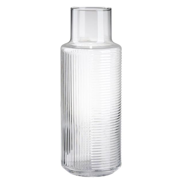 Carafe en verre Helen 1,2L textur&eacute;e transparente &Oslash;6xH24,5cm