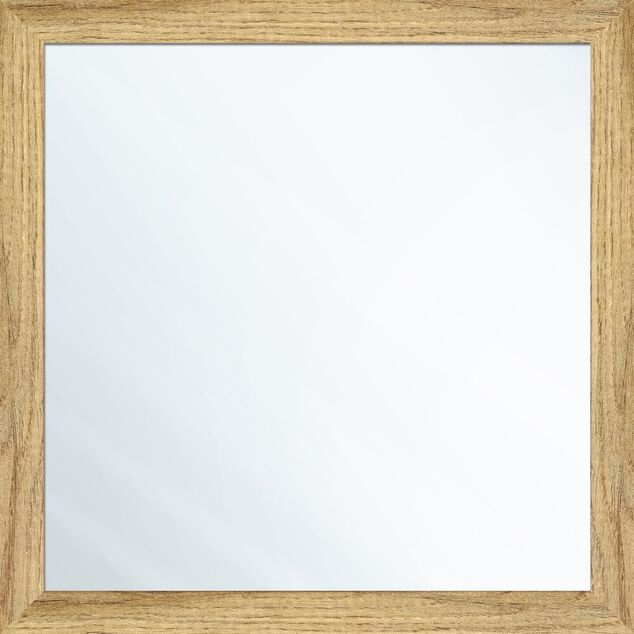Miroir carr&eacute; x3 en bois 22x22cm