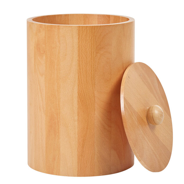 Poubelle salle de bain bambou