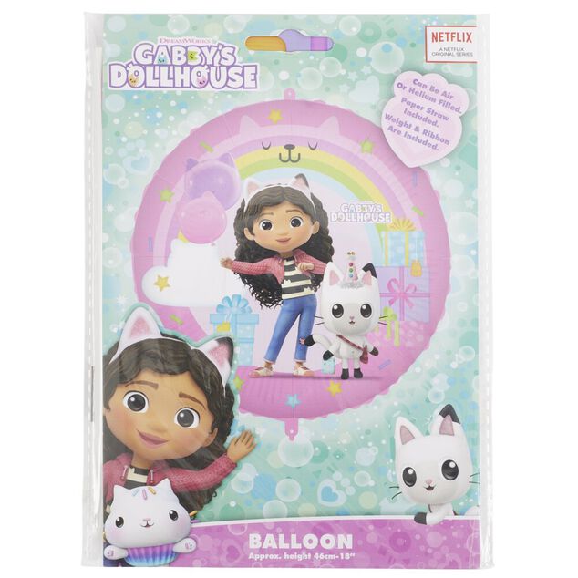 Ballon aluminium Gabby's Dollhouse rose 15x21,5cm