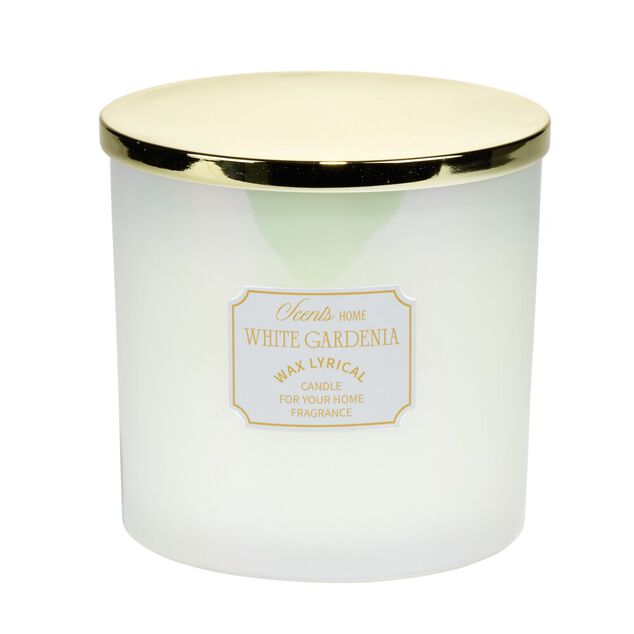 Bougie parfum&eacute;e XXL en verre irridescent &Oslash;15xH15cm (3 mod&egrave;les)