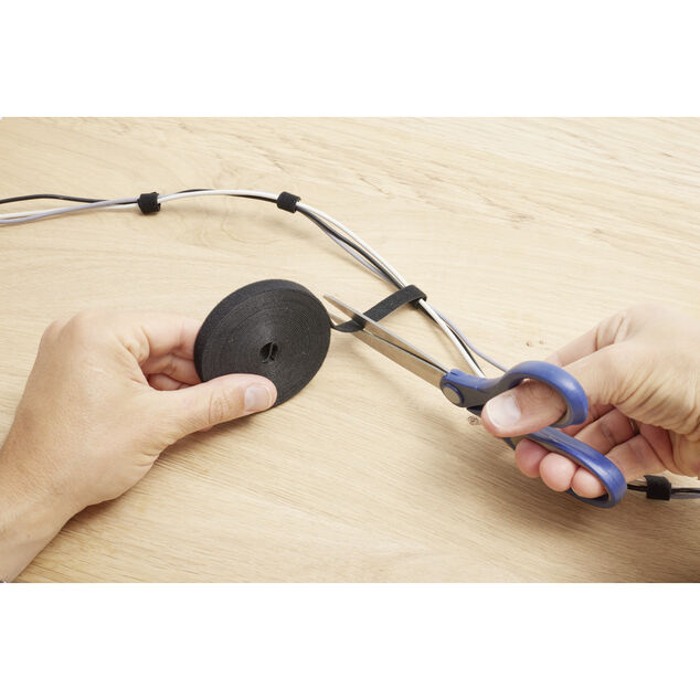 Collier de serrage auto-adhésive réutilisable nylon 5m (3 modèles)