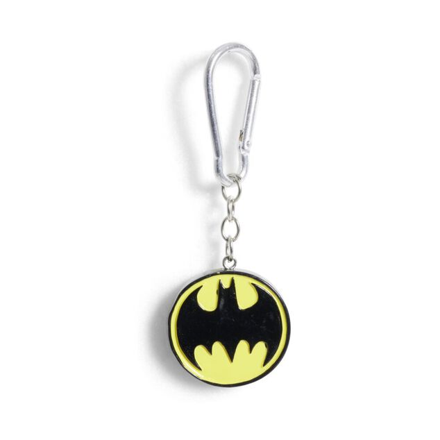 Porte-cl&eacute; Batman caoutchouc noir et jaune &Oslash;3,5cm