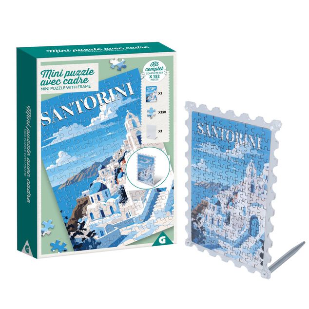 Mini puzzle cadre en carton 150 pièces 16,5x6xH12cm (4 modèles)