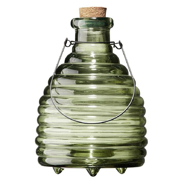 Pi&egrave;ge &agrave; gu&ecirc;pe en verre stri&eacute; &Oslash;15xH35cm