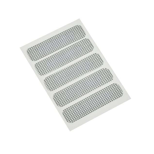 Lot de 15 stickers de r&eacute;paration pour moustiquaire 1,5x6cm