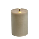 Bougie pilier &agrave; LED grise &Oslash;7xH10cm