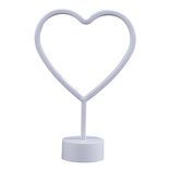 Lampe n&eacute;on sur base forme coeur PVC 29,5x20cm rouge