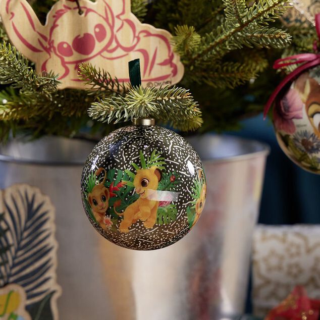 Boule de Noël Disney noire Simba Ø7,5cm