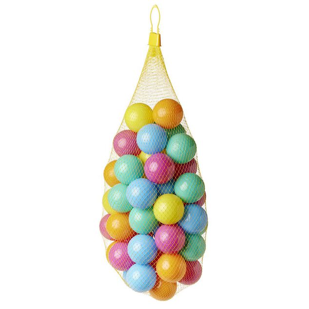 Balle plastique multicolore x50 - &Oslash;6cm