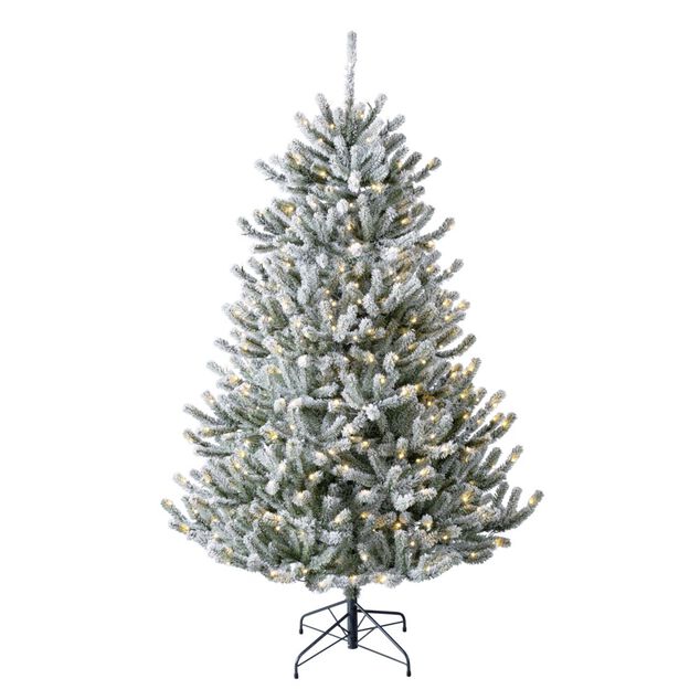 Sapin artificiel enneigé lumineux 930 branches Ø119xH180cm