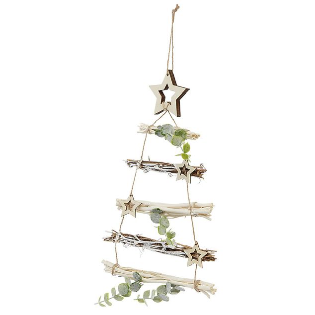 Suspension Sapin en bois flott&eacute; vert naturel