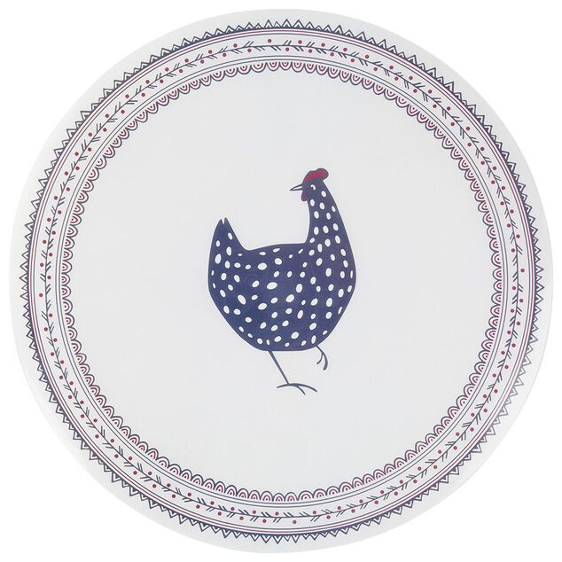 Set de table rond plastique poule Ø38cm