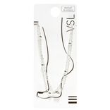 Cha&icirc;ne de cheville gris argent&eacute; 2 rangs avec boules et coeur