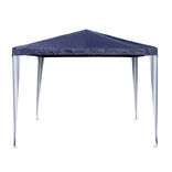 Tonnelle de jardin carr&eacute;e Florence m&eacute;tal tissu bleu UPF30+ 290x290xH245cm 8,4m&sup2;