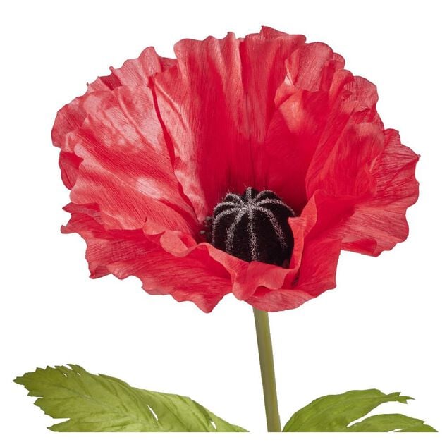 Fleur artificielle coquelicot rouge tige XXL H115cm