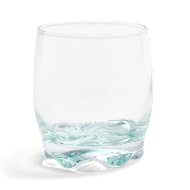 Lot de 3 verres 29cl en verre transparent fond coloré noir/bleu/vert