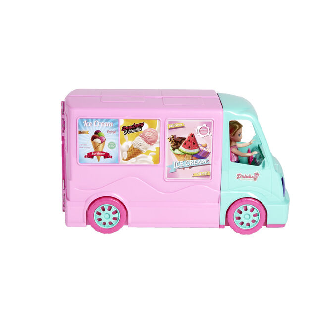 Camion glace avec poup&eacute;e Amelia 21 pi&egrave;ces