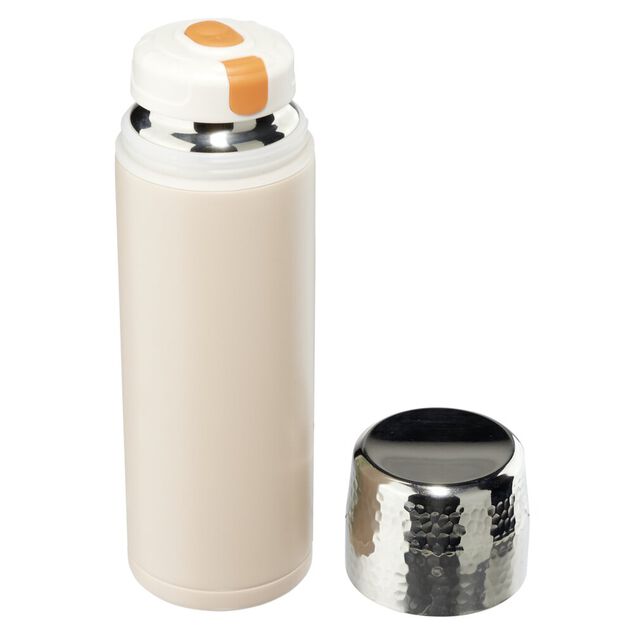 Gourde isotherme inox 500ml uni avec tasse &Oslash;7xH22cm (2 mod&egrave;les)