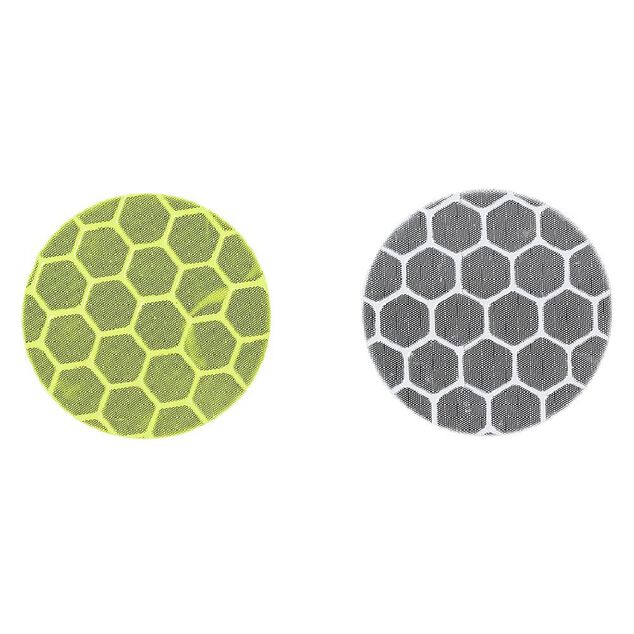 Lot de 36 autocollants r&eacute;fl&eacute;chissants blanc et jaune