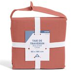 Taie de traversin 85x185cm 100% coton rouge brique