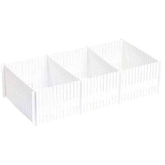 Organiseur de tiroir blanc d&eacute;coupable x4