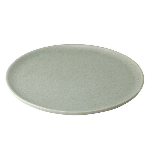 Assiette plate Julie en gr&egrave;s vert &Oslash;27cm