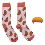 Coffret chaussettes avec balle anti stress th&egrave;me croissant TU