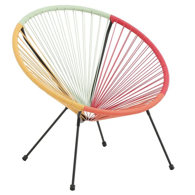 Fauteuil de jardin Urban &agrave; fil multicolore 85x72xH83cm