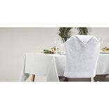 Housse de chaise blanche motif flocon argent
