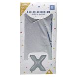 Ballon forme lettre X aluminium (2 modèles argenté ou doré)