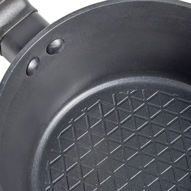 Casserole tous feux dont induction aluminium noir Ø16cm