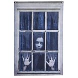 Rideau de fen&ecirc;tre trompe l'oeil Halloween revenante 80xH120cm