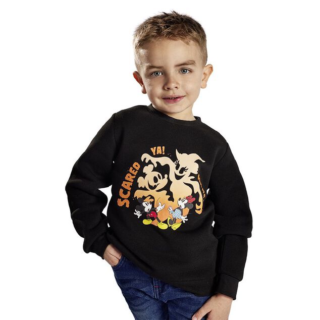 Pull enfant Disney Halloween Mickey phosphorescent 11/14ans