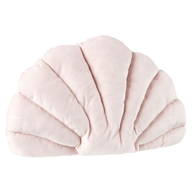 Coussin velours forme coquillage