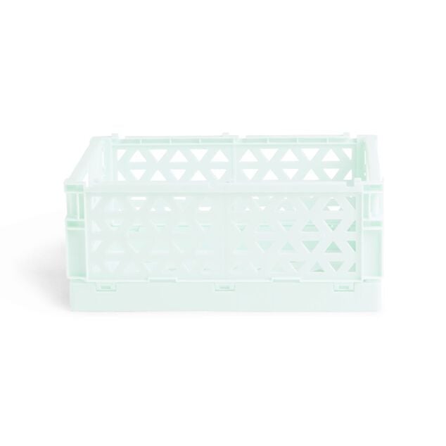 Caisse pliable vert pastel 3,4L - 24x17xH10cm