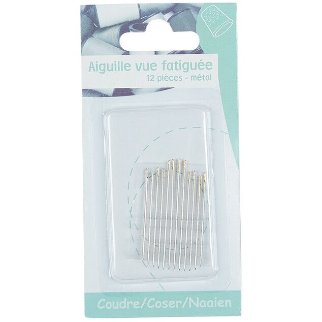 Aiguille &agrave; coudre x12 sp&eacute;ciale vue fatigu&eacute;e