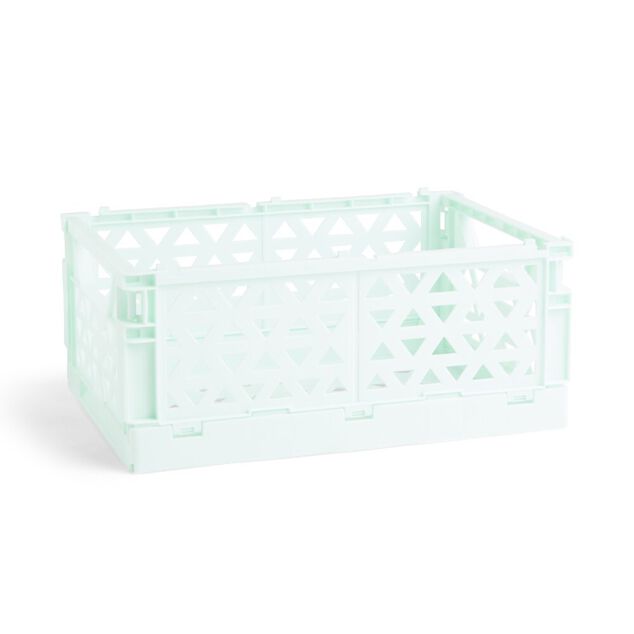 Caisse pliable vert pastel 9,1L- 33x23xH14cm