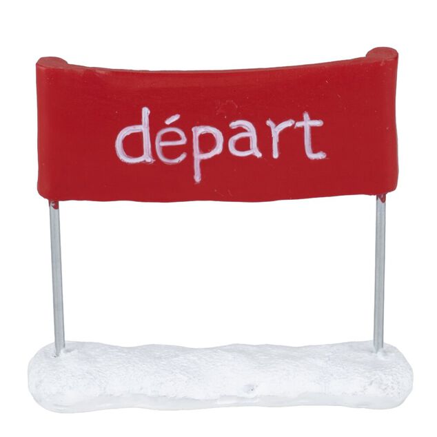 D&eacute;cor village de No&euml;l panneaux course ski 3 pi&egrave;ces
