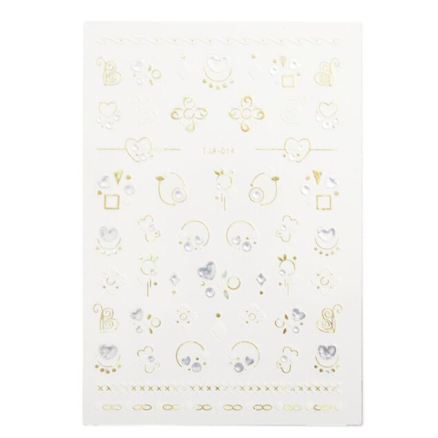 Planche d'autocollants 3D pour ongles effet prisme