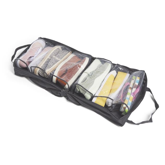 Sac range chaussures noir pour 4 paires 35x25xH16cm