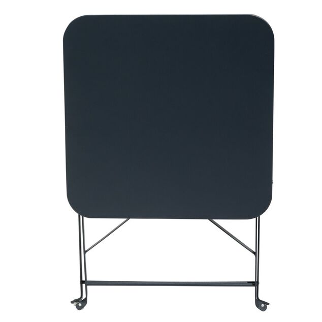 Table basse de jardin Boston carr&eacute;e m&eacute;tal noir