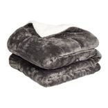 Plaid pilou pilou 127x152cm gris foncé